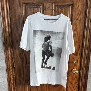 Palm Angels White Graphic Skateboard T-Shirt